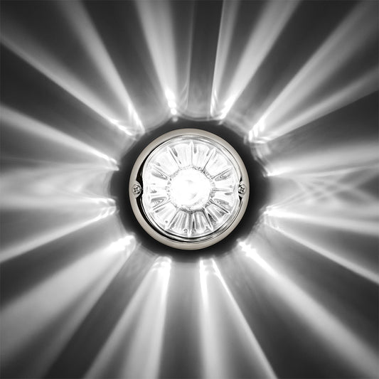 UltraBurst Glass Lens White Dual Function 18 LED 360 Degree 1157 LED Bulb Watermelon Light Flush Mount