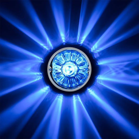 UltraBurst Glass Lens Blue Dual Function 18 LED 360 Degree 1157 LED Bulb Watermelon Light Flush Mount