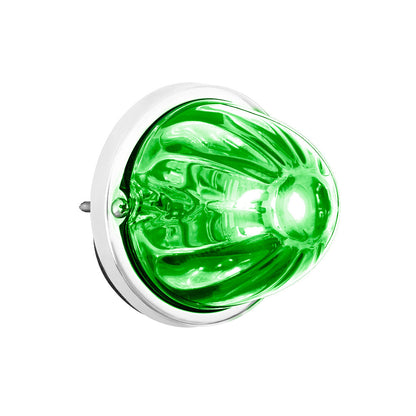 UltraBurst Glass Lens Green Dual Function 18 LED 360 Degree 1157 LED Bulb Watermelon Light Flush Mount