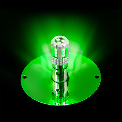 UltraBurst Glass Lens Green Dual Function 18 LED 360 Degree 1157 LED Bulb Watermelon Light Flush Mount