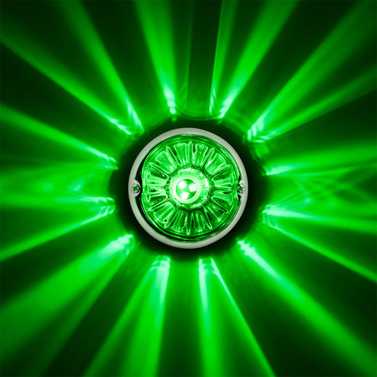 UltraBurst Glass Lens Green Dual Function 18 LED 360 Degree 1157 LED Bulb Watermelon Light Flush Mount