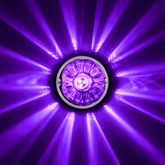 UltraBurst Glass Lens Purple Dual Function 18 LED 360 Degree 1157 LED Bulb Watermelon Light Flush Mount