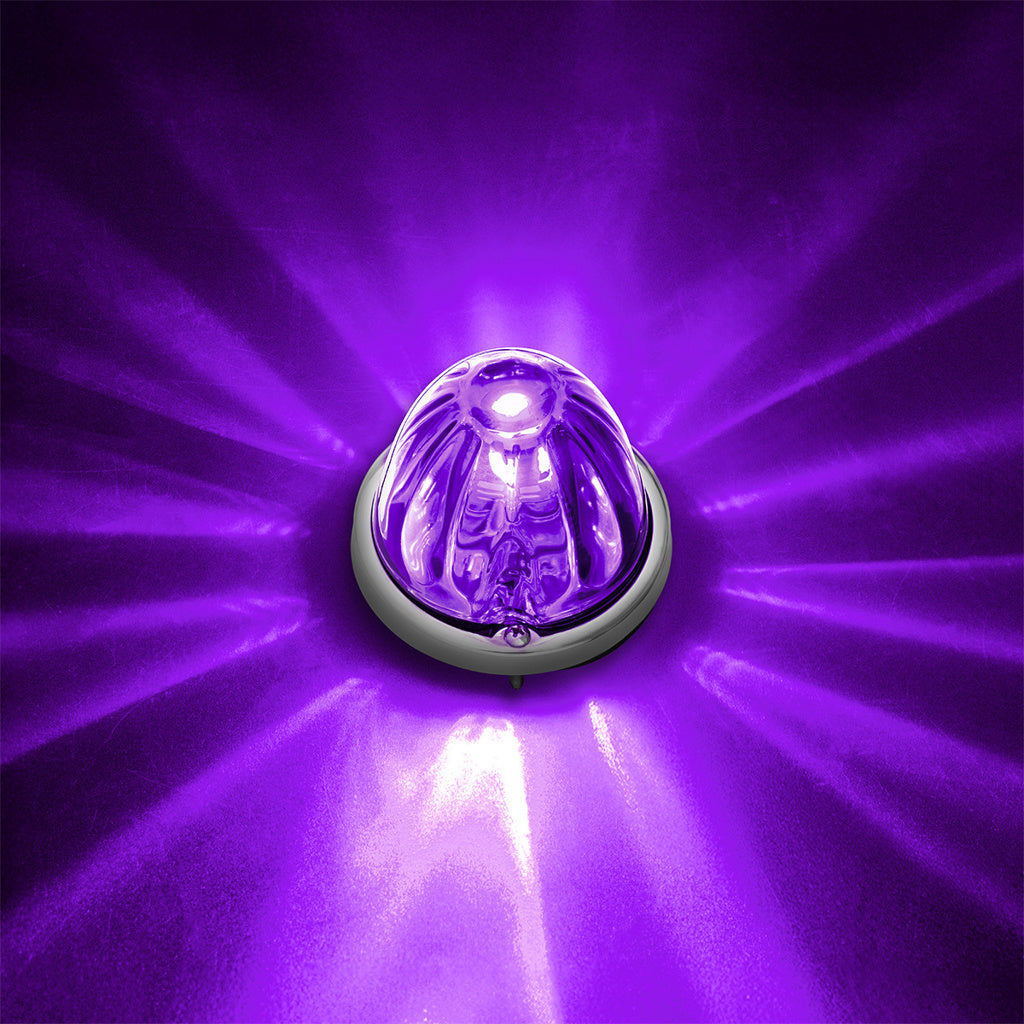 UltraBurst Glass Lens Purple Dual Function 18 LED 360 Degree 1157 LED Bulb Watermelon Light Flush Mount