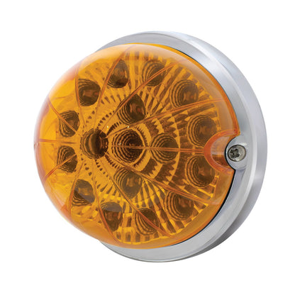 17 LED Amber Dual Function Watermelon Reflector Flush Mount Light