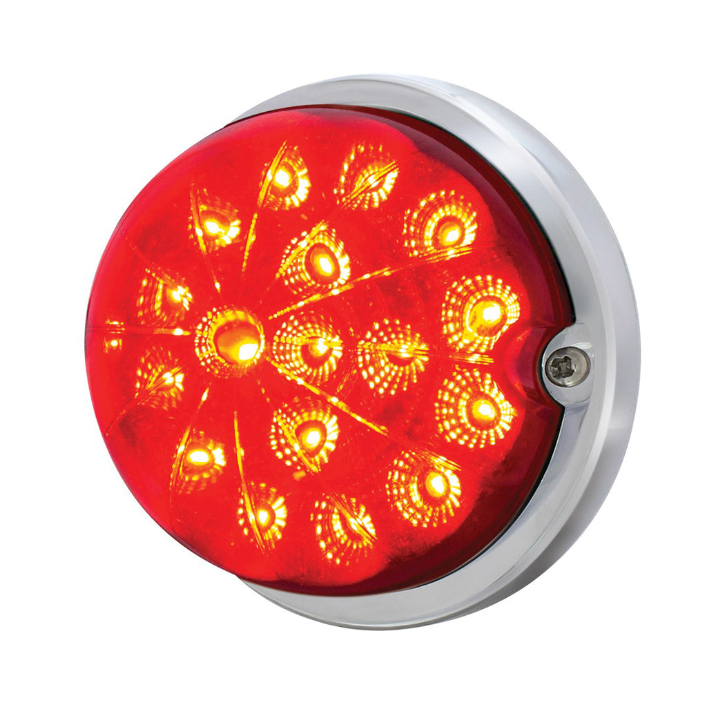 17 LED Red Dual Function Watermelon Reflector Flush Mount Light