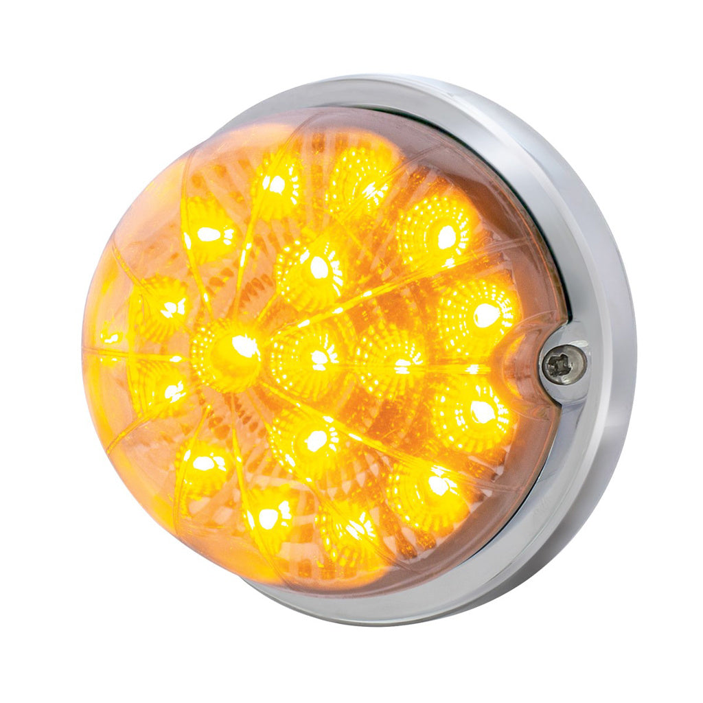 17 LED Amber Dual Function Watermelon Reflector Flush Mount Light