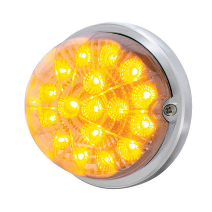 17 LED Amber Dual Function Watermelon Reflector Flush Mount Light