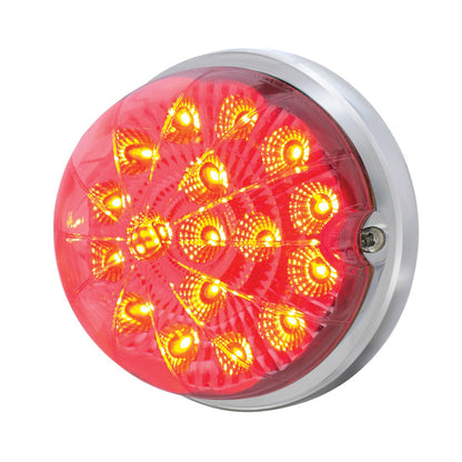 17 LED Red Dual Function Watermelon Reflector Flush Mount Light