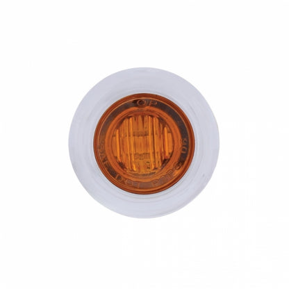 Amber 3 LED Dual Function Clearance and Marker 3/4" Mini Light with Bezel and Amber Lens