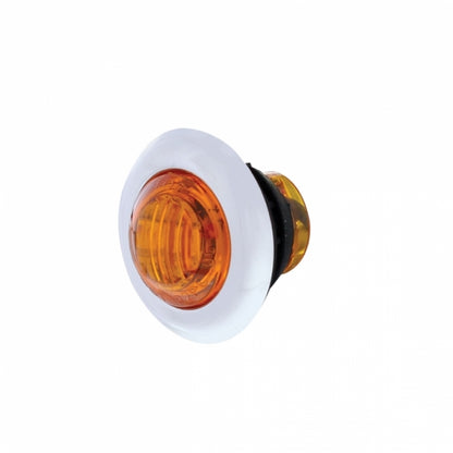 Amber 3 LED Dual Function Clearance and Marker 3/4" Mini Light with Bezel and Amber Lens