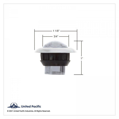 Amber 3 LED Dual Function Clearance and Marker 3/4" Mini Light with Bezel and Amber Lens