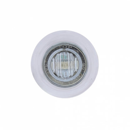 Amber 3 LED Dual Function Clearance and Marker 3/4" Mini Light with Bezel and Clear Lens