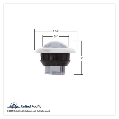 Amber 3 LED Dual Function Clearance and Marker 3/4" Mini Light with Bezel and Clear Lens