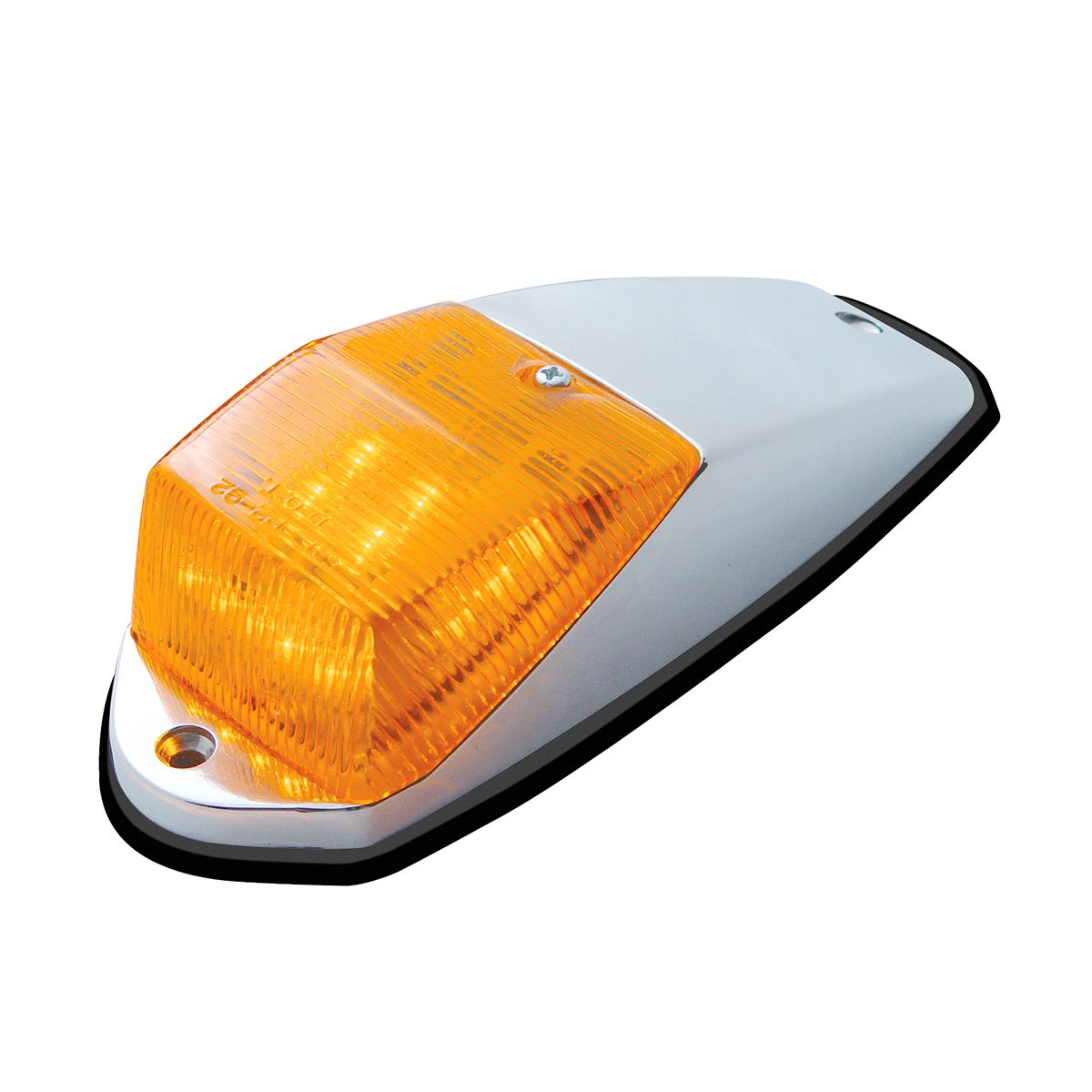 Chrome Plated Metal Pick-Up/SUV Cab Light with 15 LED Amber Square Cab Light