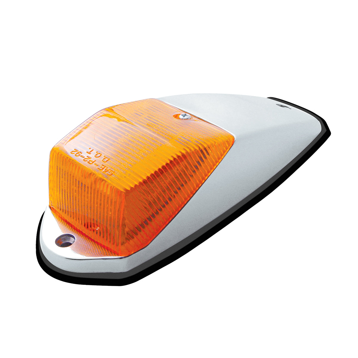 Chrome Plated Metal Pick-Up/SUV Cab Light with 15 LED Amber Square Cab Light