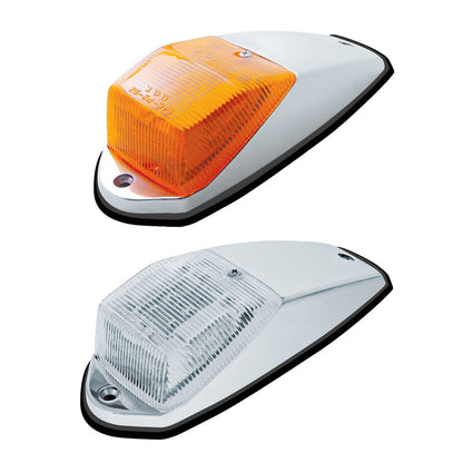 Chrome Plated Metal Pick-Up/SUV Cab Light with 15 LED Amber Square Cab Light