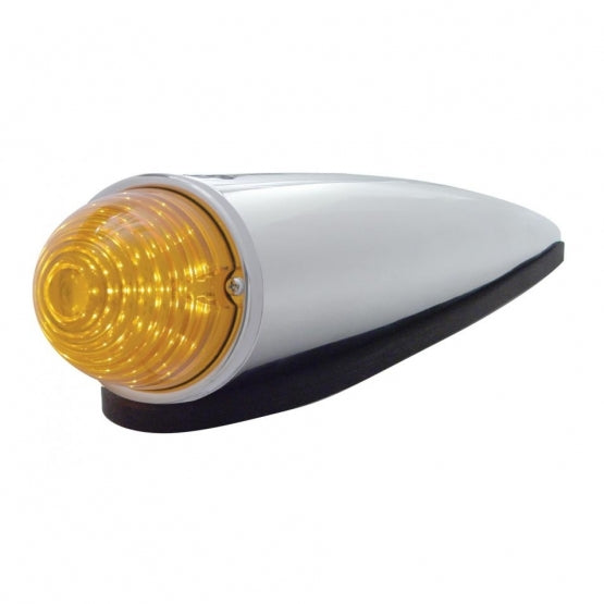 Chrome Plastic Cab Light with 17 LED Amber Beehive Light