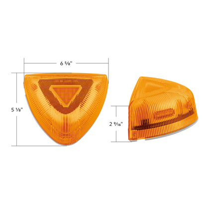 Peterbilt Headlight Housing Turn Signal Light with Chrome Base