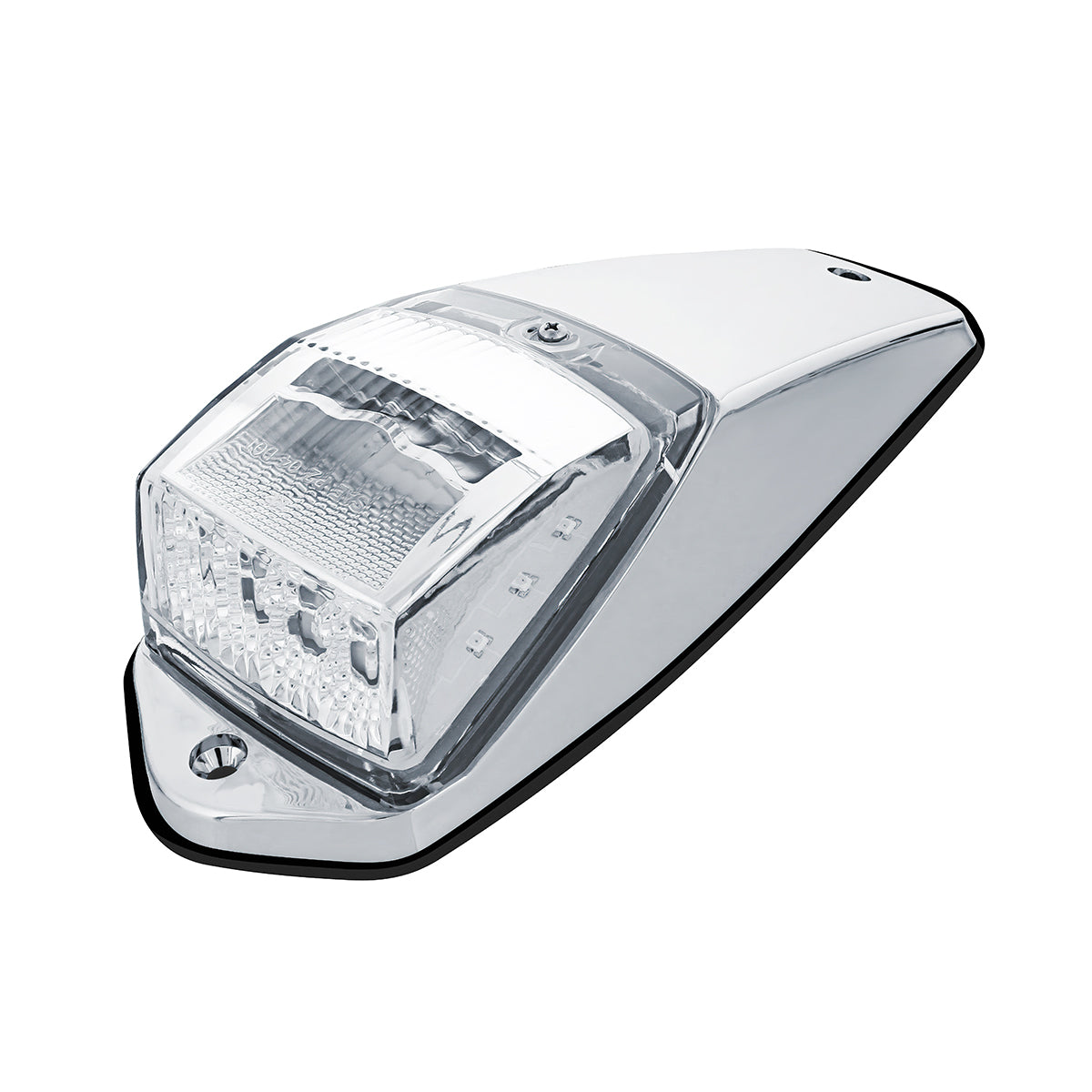 Chrome Plastic Grakon 5000 Style Cab Light with 17 LED Amber Reflector Square Cab Light