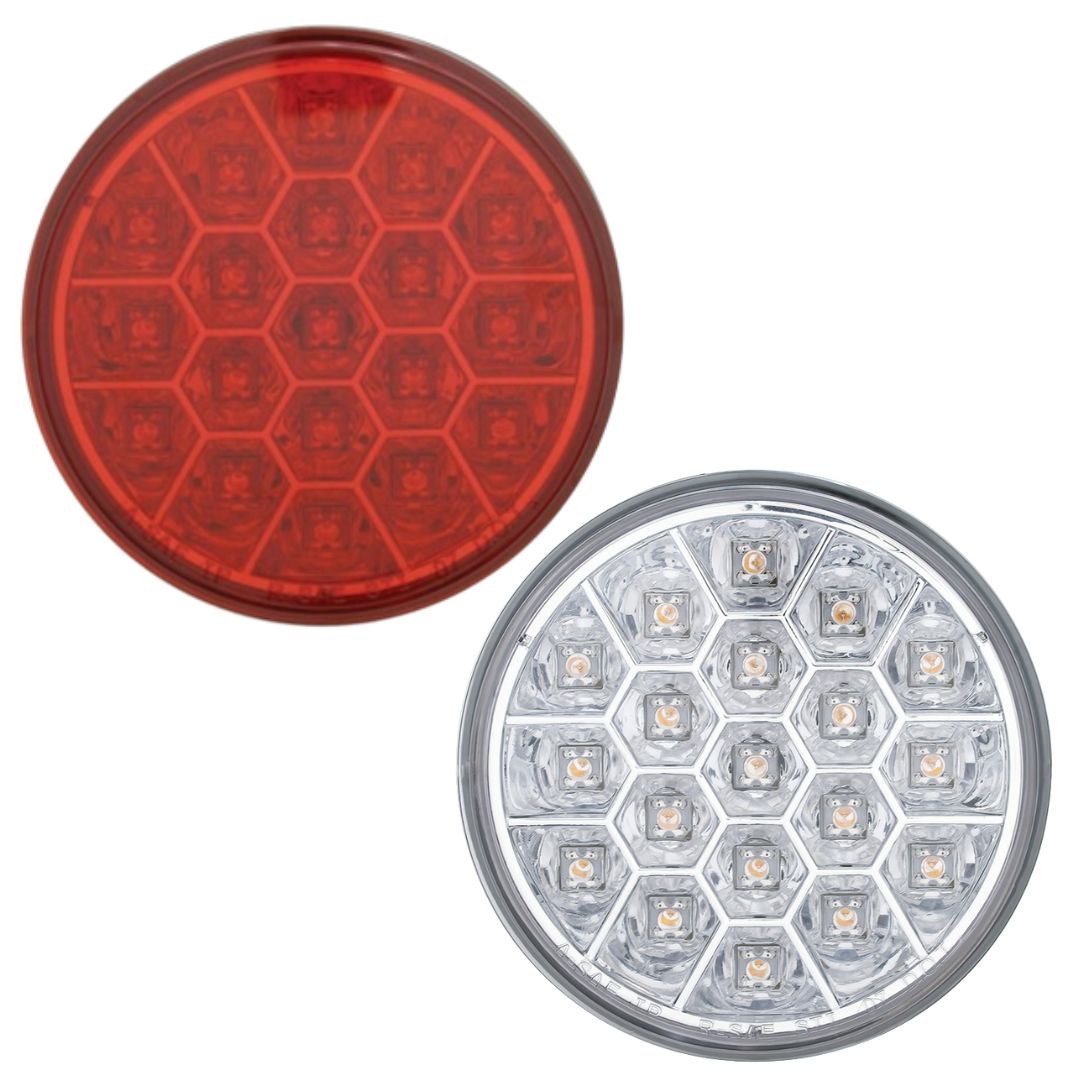 Red Stop/Turn/Tail 19 LED 4" Round Reflector Light