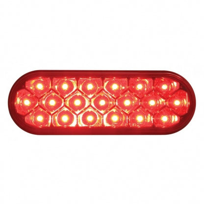 Red Stop/Turn/Tail 19 LED 6" Oval Reflector Light