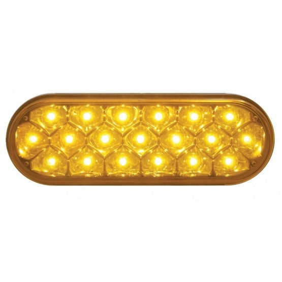 Amber Marker/Clearance 19 LED 6" Oval Reflector Light