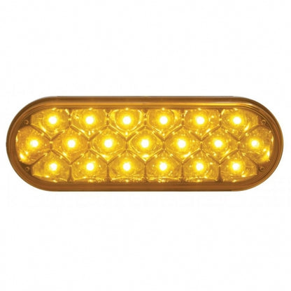 Amber Marker/Clearance 19 LED 6" Oval Reflector Light