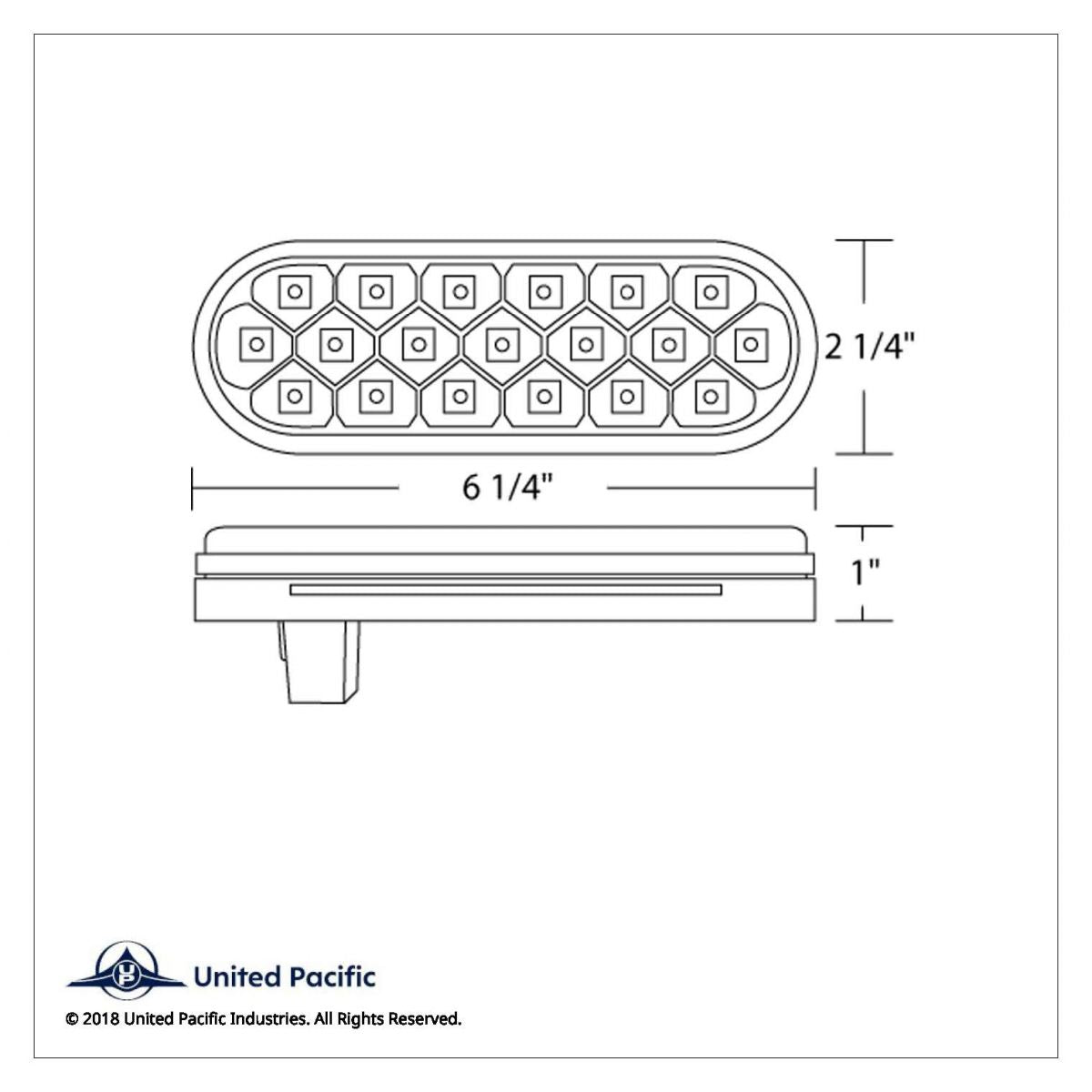 Red Stop/Turn/Tail 19 LED 6" Oval Reflector Light