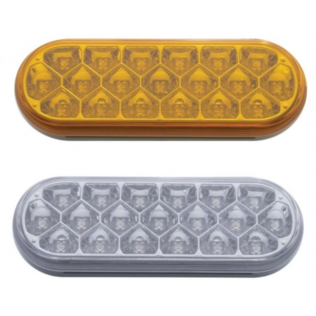Amber Marker/Clearance 19 LED 6" Oval Reflector Light