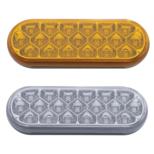 Amber Marker/Clearance 19 LED 6" Oval Reflector Light