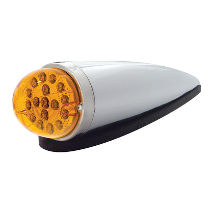 Chrome Plastic Cab Light with 17 LED Dual Function Amber Reflector Watermelon Light