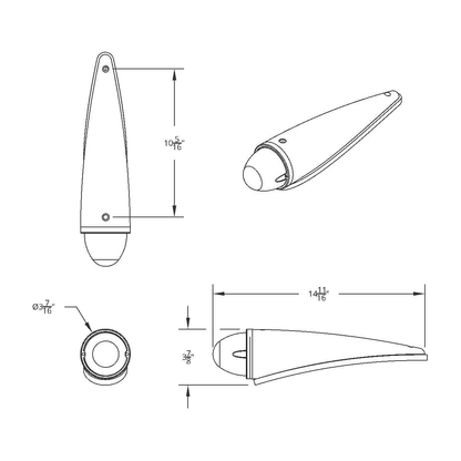 Chrome Plastic Cab Light with 17 LED Dual Function Amber Reflector Watermelon Light