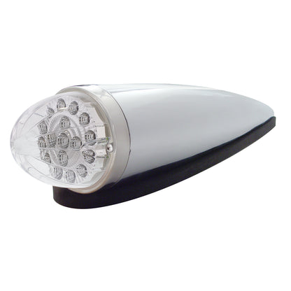 Chrome Plastic Cab Light with 17 LED Dual Function Amber Reflector Watermelon Light