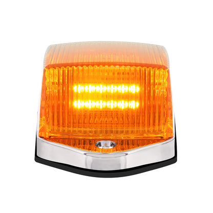 Chrome Plastic Grakon 5000 Style Cab Light with 36 LED Amber Square Cab Light