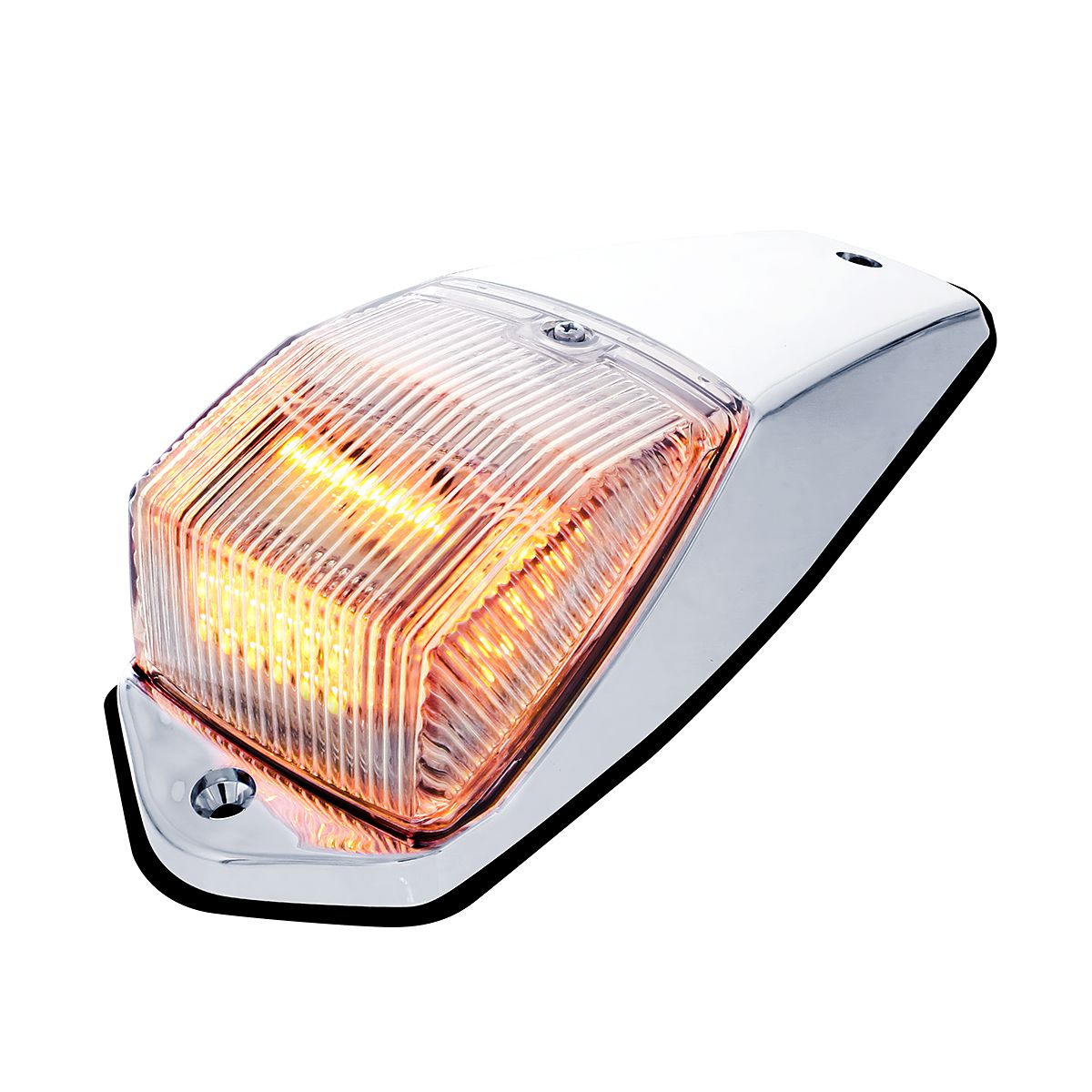 Chrome Plastic Grakon 5000 Style Cab Light with 36 LED Amber Square Cab Light