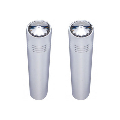 Pair of Chrome Plated Long Pointed Toggle Switch Extension with Crystal