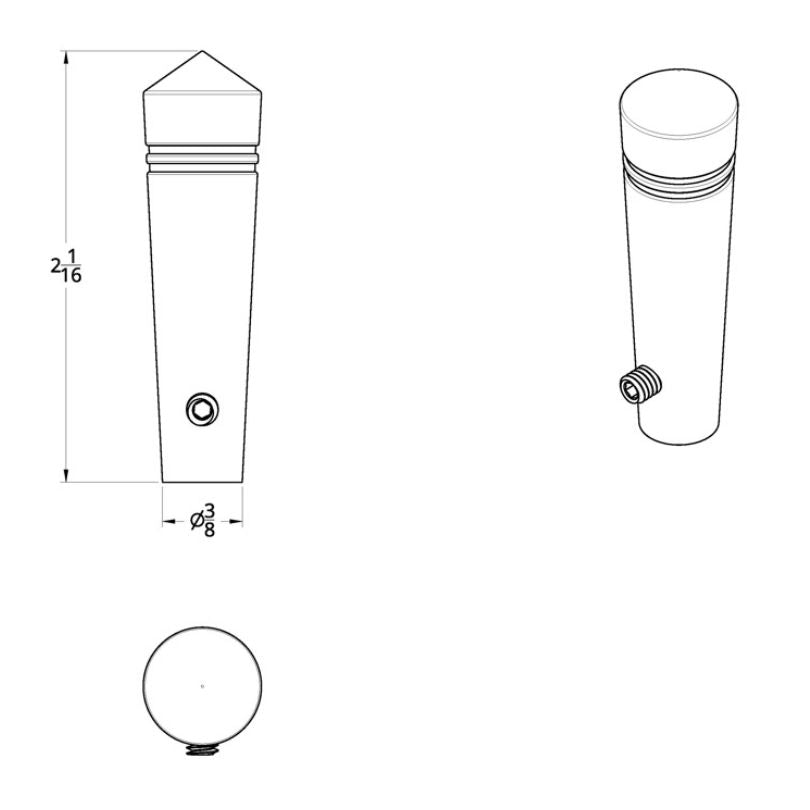 Pair of Chrome Plated Short Pointed Toggle Switch Extension