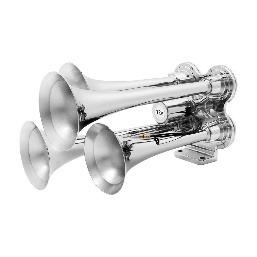 4 Trumpet Mini Chrome Train Horn