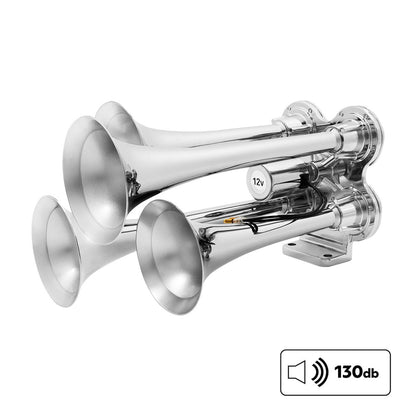 4 Trumpet Mini Chrome Train Horn