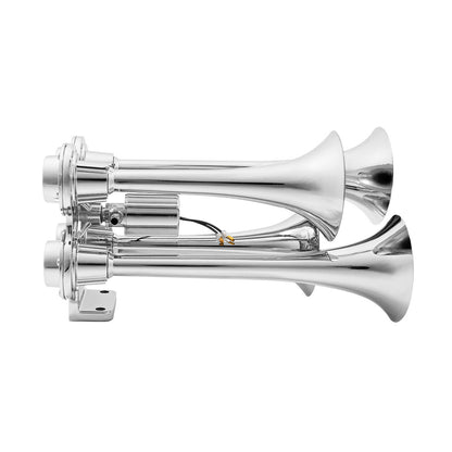 4 Trumpet Mini Chrome Train Horn