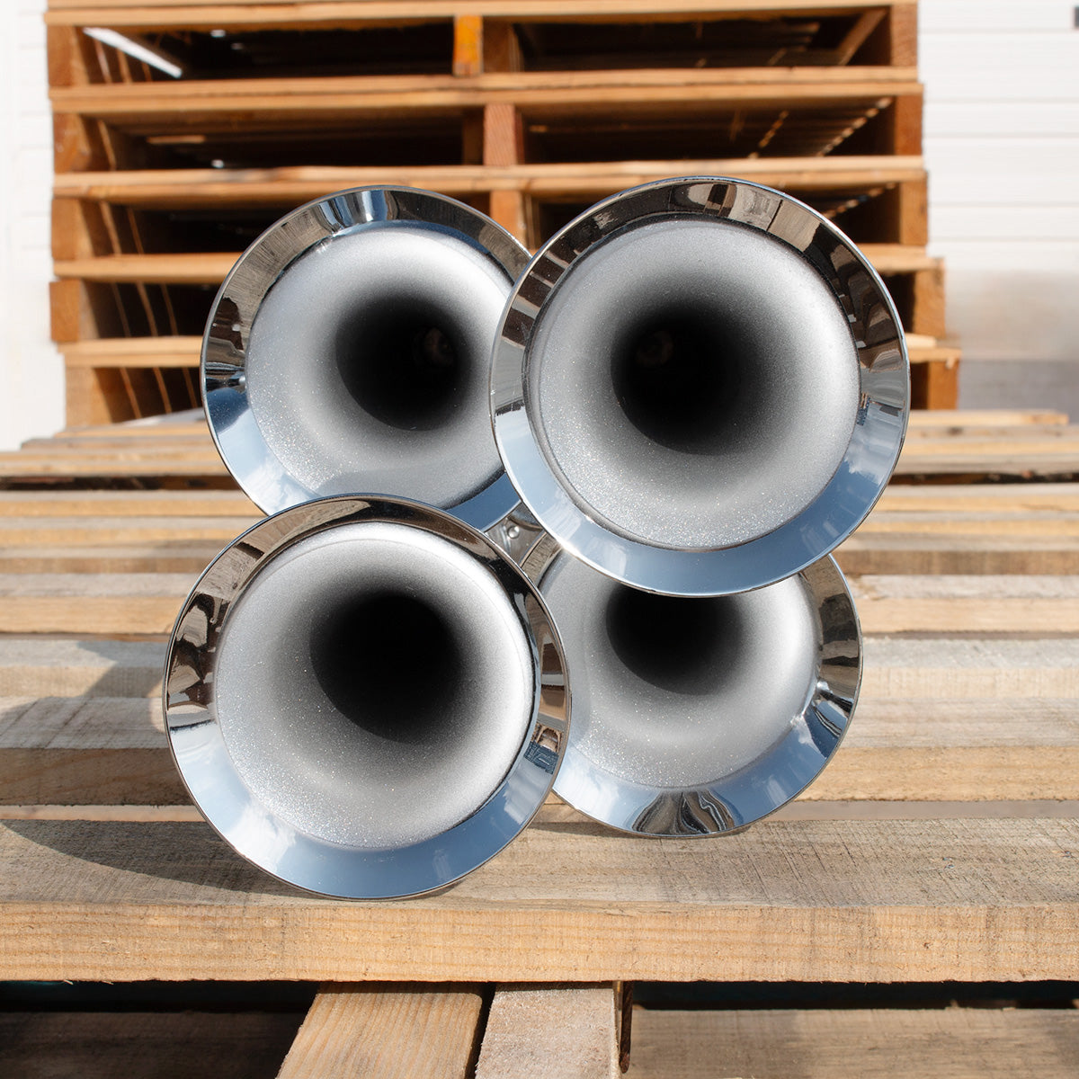 4 Trumpet Mini Chrome Train Horn