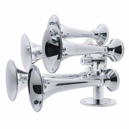 5 Trumpets Air Powered Chrome Train Horn