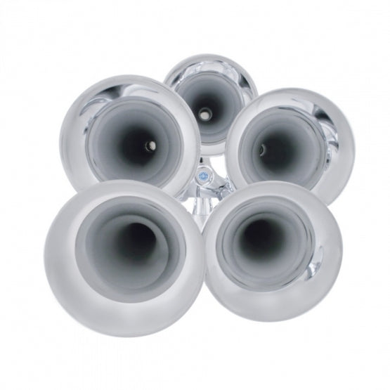 5 Trumpets Air Powered Chrome Train Horn