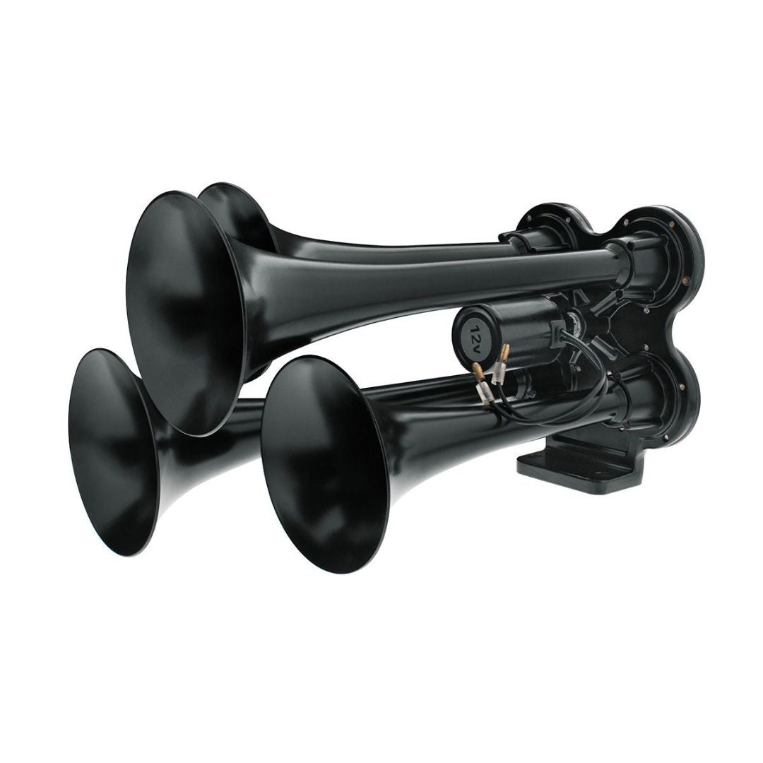 4 Trumpet Mini Black Train Horn
