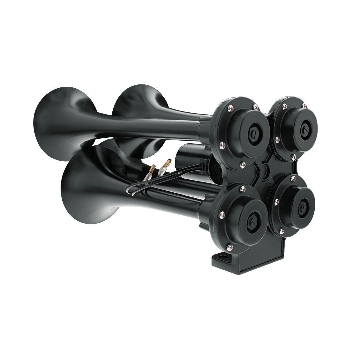 4 Trumpet Mini Black Train Horn