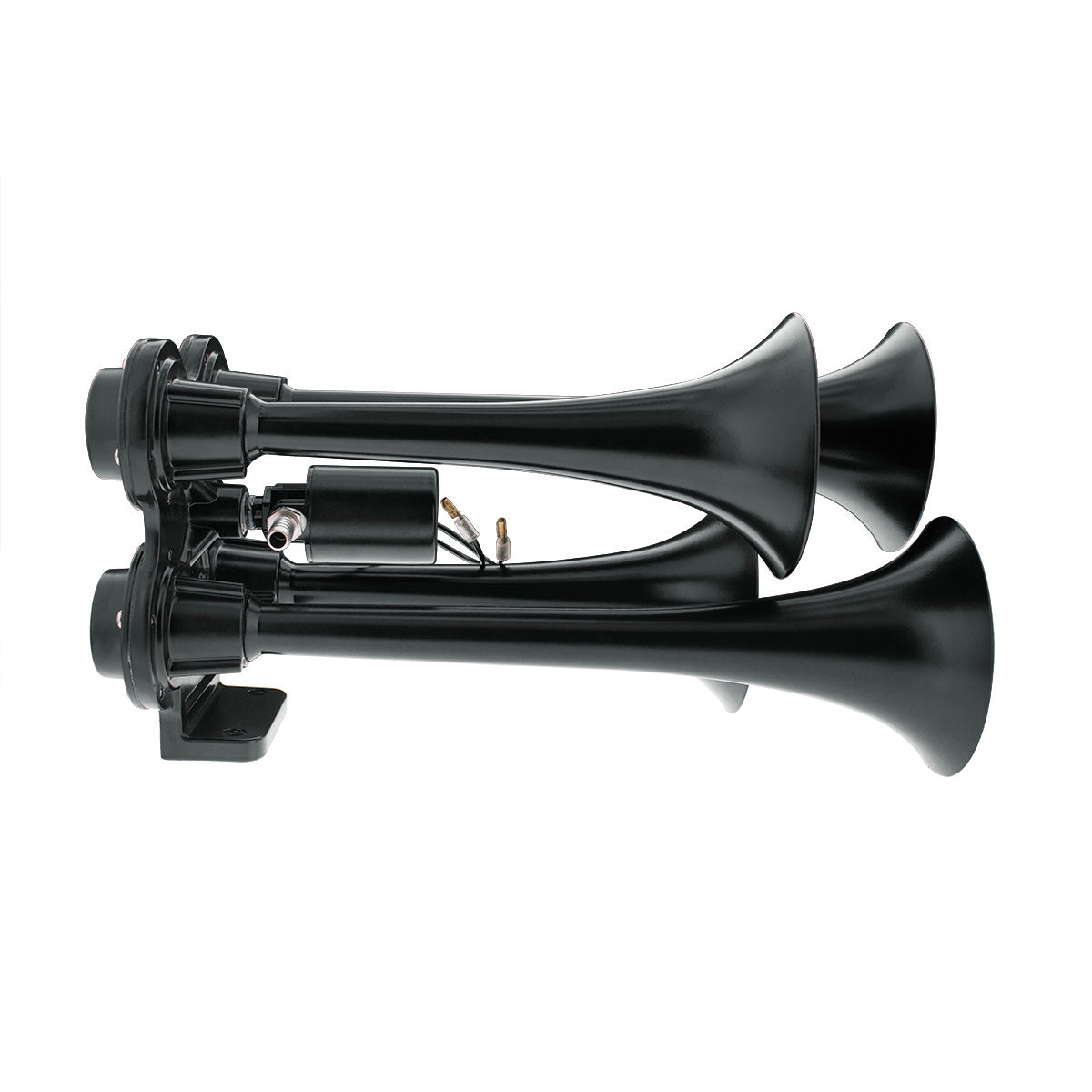 4 Trumpet Mini Black Train Horn