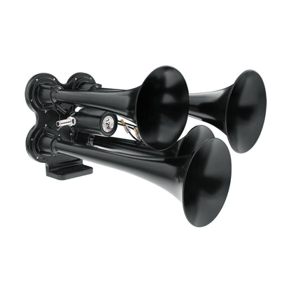 4 Trumpet Mini Black Train Horn