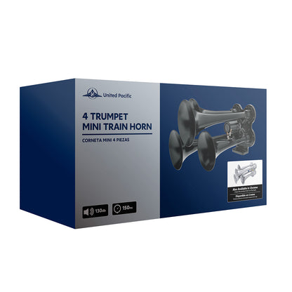 4 Trumpet Mini Black Train Horn