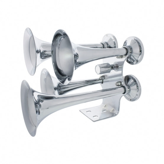 4 Trumpets Air Powered "Competition Series" Chrome Train Horn