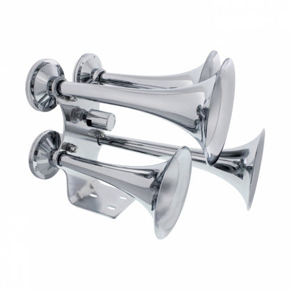 4 Trumpets Air Powered "Competition Series" Chrome Train Horn